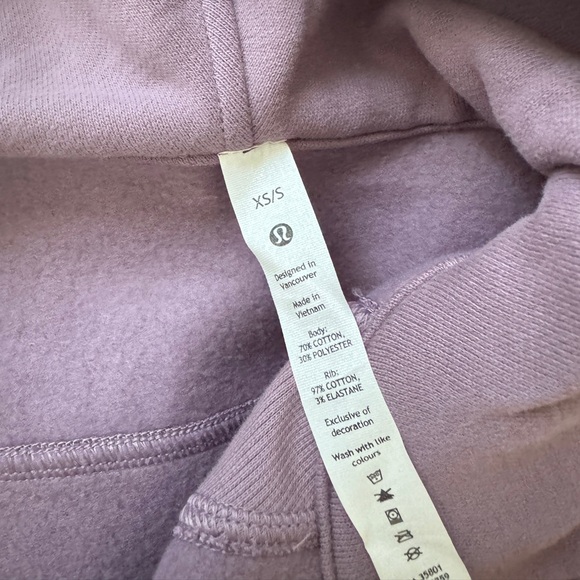 Lululemon Scuba Oversized Half Zip Hoodie Purple Ash XS - Picture 5 of 5